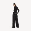Mala feminina pequena em forma de Hourglass, na cor preta