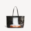 Mala grande para mulher, em preto/laranja