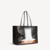 Mala grande para mulher, em preto/laranja
