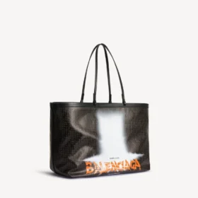 Mala grande para mulher, em preto/laranja