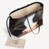 Mala grande para mulher, em preto/laranja