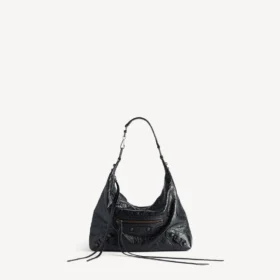 Mala hobo Le City pequena para mulher, em preto