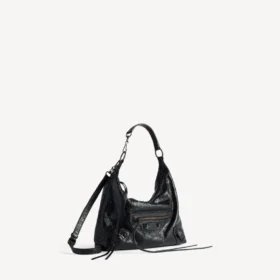 Mala hobo Le City pequena para mulher, em preto