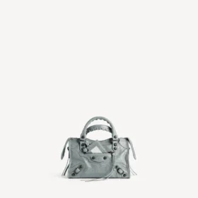 Mala Le City Bag Mini para mulher em azul-cinzento