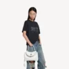Mala Rodeo pequena para mulher em branco óptico