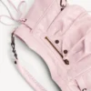 Mala tipo balde City para mulher, tamanho pequeno, em rosa pétala
