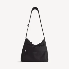 Mala tipo hobo Explorer para homem, em preto