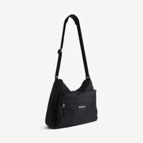 Mala tipo hobo Explorer para homem, em preto