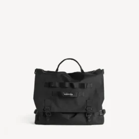 Mala tipo mensageiro militar para homem, em preto