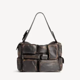Mala tipo sling masculina «Superbusy» grande em castanho