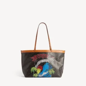 Mala tote Select para mulher, tamanho médio, em preto/vermelho