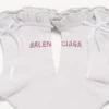 Meias com laço para mulher em branco/rosa