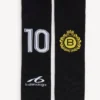 Meias compridas masculinas com emblema naval em preto