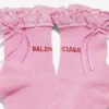 Meias femininas com laço em rosa/vermelho