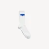 Meias masculinas «Wet Brush» em branco/azul