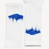 Meias masculinas «Wet Brush» em branco/azul
