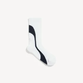 Meias técnicas para homem em branco/azul-marinho