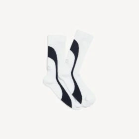 Meias técnicas para homem em branco/azul-marinho