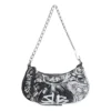 Mini-bolsa Le Cagole com corrente e grafite «Black» 695814210G61090