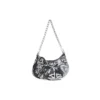 Mini-bolsa Le Cagole com corrente e grafite «Black» 695814210G61090