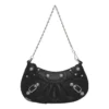 Mini-bolsa Le Cagole com corrente e relevo de crocodilo «Preto» 69581423EJY1000