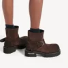 Mini-botin Venom para mulher em tom espresso claro