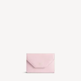 Mini-carteira feminina tipo envelope em rosa pétala