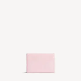 Mini-carteira feminina tipo envelope em rosa pétala