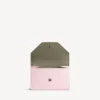 Mini-carteira feminina tipo envelope em rosa pétala