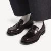 Mocassins confortáveis para homem em bordô escuro