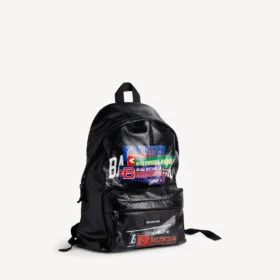 Mochila Explorer para homem em preto/multicolorido