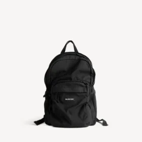 Mochila masculina Explorer com vários bolsos, em preto