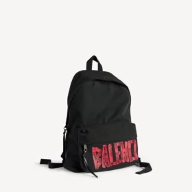 Mochila masculina Tape Type em preto/vermelho