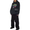 Moletom com capuz 90/10, corte largo «Washed Black» 674986TMVH41055