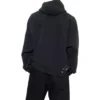 Moletom com capuz 90/10, corte largo «Washed Black» 674986TMVH41055