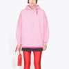 Moletom com capuz Alphabet Versão Solta SS21 Rosa 578135TJVA85700