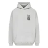 Moletom com capuz Barcode de algodão «Cinza» 651799TKVE68174