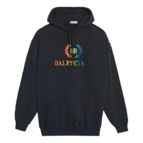 Moletom com capuz bordado Preto 570798TEV501000