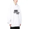 Moletom com capuz com ícone BB Icon desenhado à mão, corte largo «Branco» 620973TNVQ19040