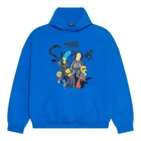 Moletom com capuz de algodão Balenciaga x THE SIMPSONS, corte largo «Azul» 674986TLVG84210 Moletom com capuz de algodão Balenciaga x THE SIMPSONS, corte largo «Azul» 674986TLVG84210