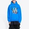 Moletom com capuz de algodão Balenciaga x THE SIMPSONS, corte largo «Azul» 674986TLVG84210