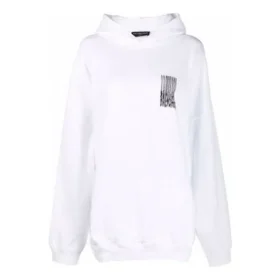 Moletom com capuz de algodão Barcode «Branco» 651799TKVE69040