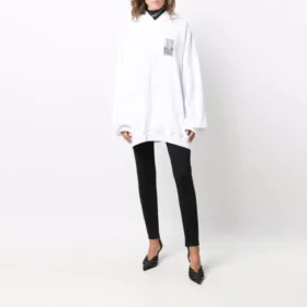Moletom com capuz de algodão Barcode «Branco» 651799TKVE69040