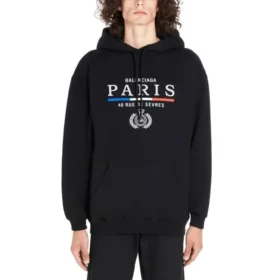 Moletom com capuz de algodão BB Paris Flag «Preto» 570811TGV681000
