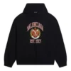 Moletom com capuz e estampado do logótipo da faculdade «Est. 1917», corte largo «Preto» 674986TLV901076