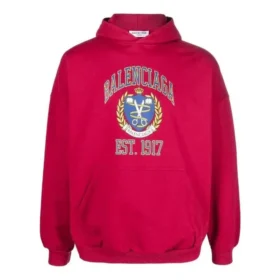Moletom com capuz e estampado do logótipo da faculdade, fundado em 1917, corte largo «Red» 675003TLV906163 Moletom com capuz e estampado do logótipo da faculdade, fundado em 1917, corte largo «Red» 675003TLV906163