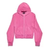 Moletom com capuz e fecho BB Motel, justo «Rosa Escuro» 791755TQVU85803