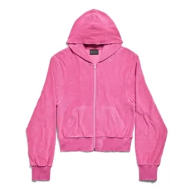 Moletom com capuz e fecho BB Motel, justo «Rosa Escuro» 791755TQVU85803