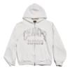 Moletom com capuz e fecho completo Champs-Élysées, corte regular «Branco» 803264TRVM99016