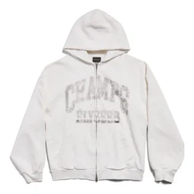Moletom com capuz e fecho completo Champs-Élysées, corte regular «Branco» 803264TRVM99016